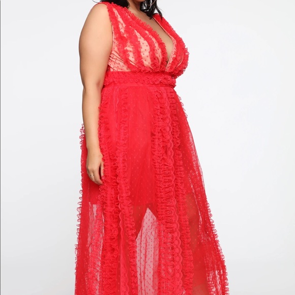 Fashion Nova Young & Beautiful Maxi Dress 1X & 2X - Picture 4 of 7